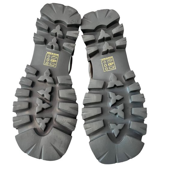 NEW! FREE PEOPLE Lug Sole leather sandal in pebble grey, Size 37 (US 6.5) - Picture 12 of 16